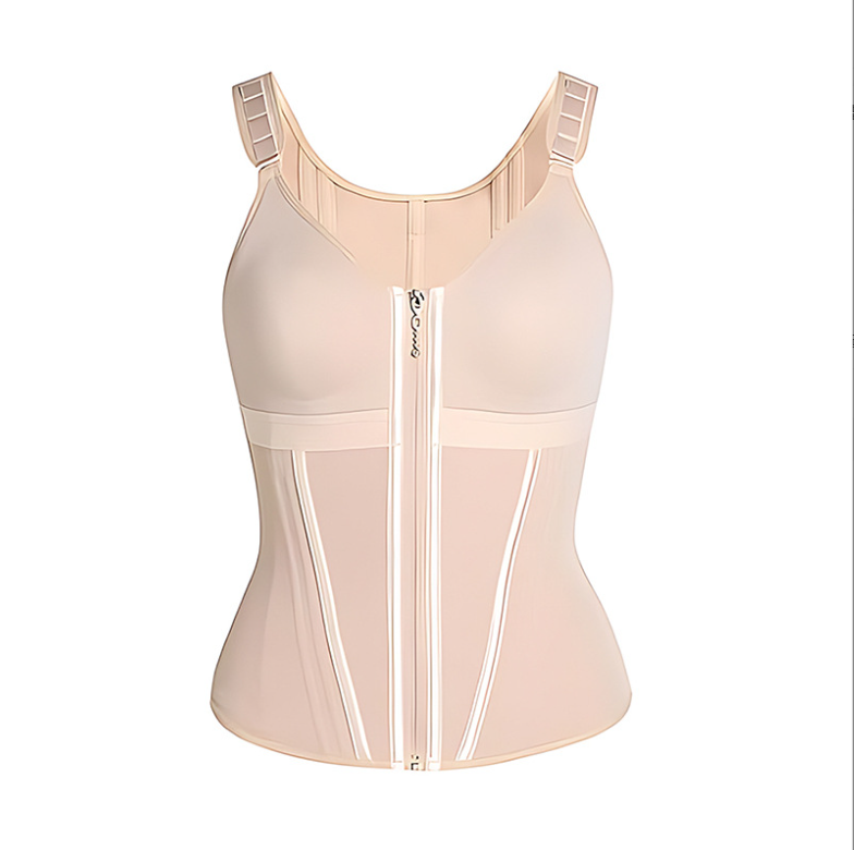 Womens Compression Shapewear Vest with Front Zipper